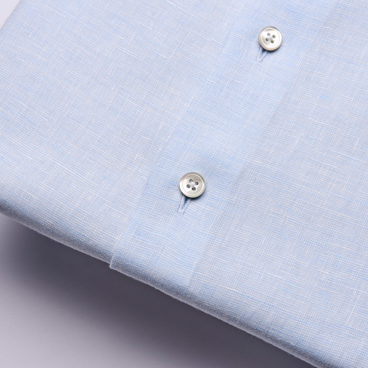 Shirt - linen - white/blue - block stripes