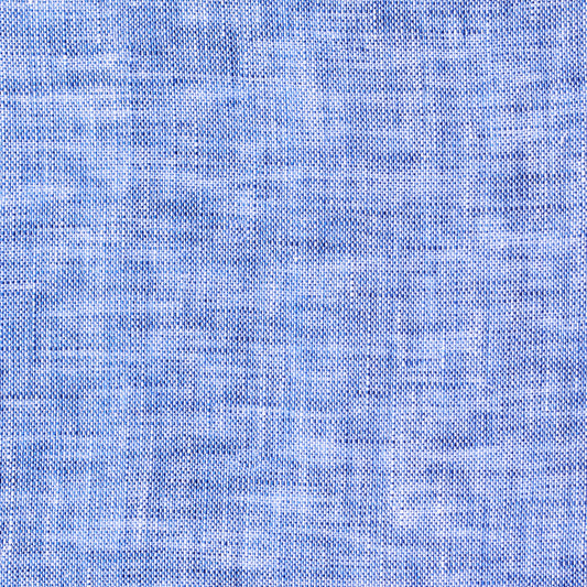 Shirt - linen - blue - plain