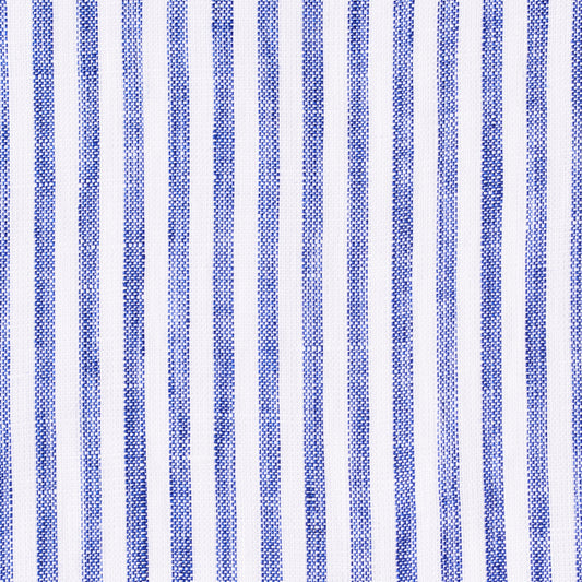 Shirt - linen - white/blue - striped