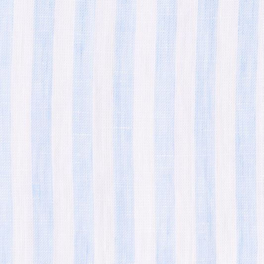 Shirt - linen - white/light blue - striped