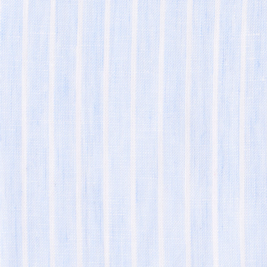 Shirt - linen - white/light blue - striped