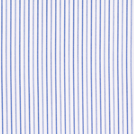 Shirt - twill - white/blue - striped