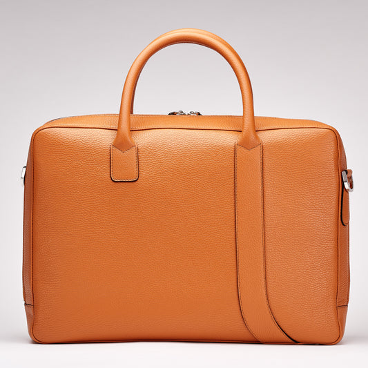 Asymmetrical Briefcase - Light Brown