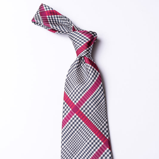 Glen Check tie made of pure silk