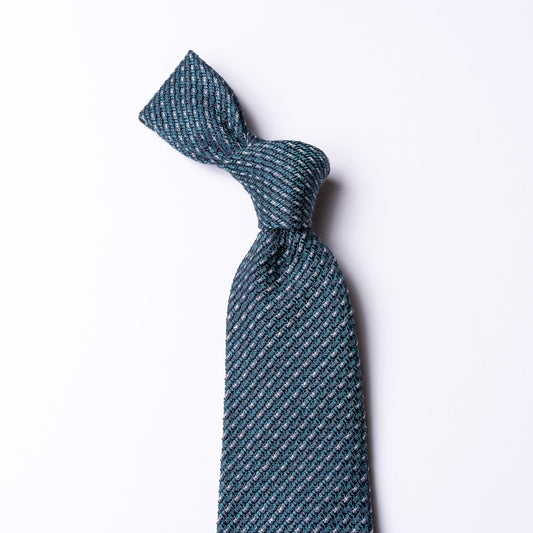 Woven green-blue tie