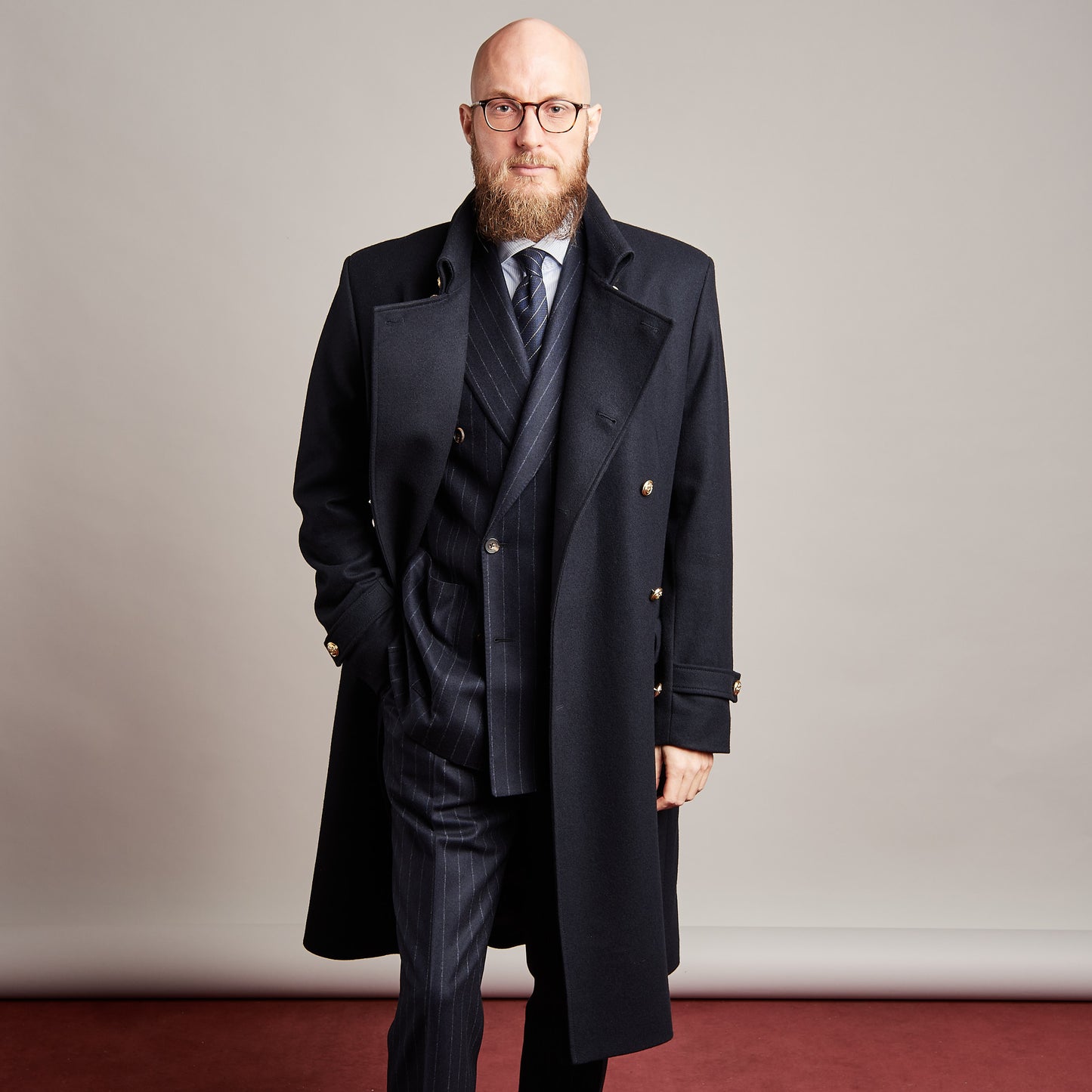 Loden coat Hagen - Blue