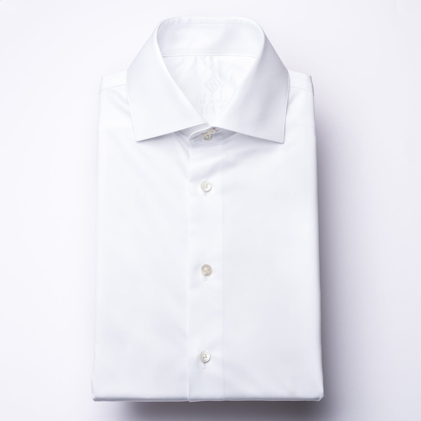 Shirt - twill - white - plain