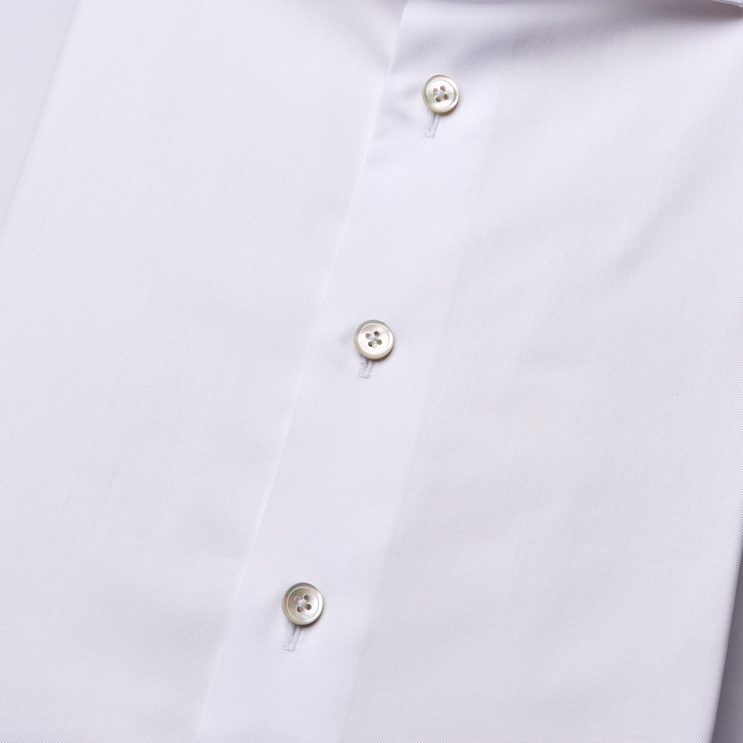 Shirt - twill - white - plain