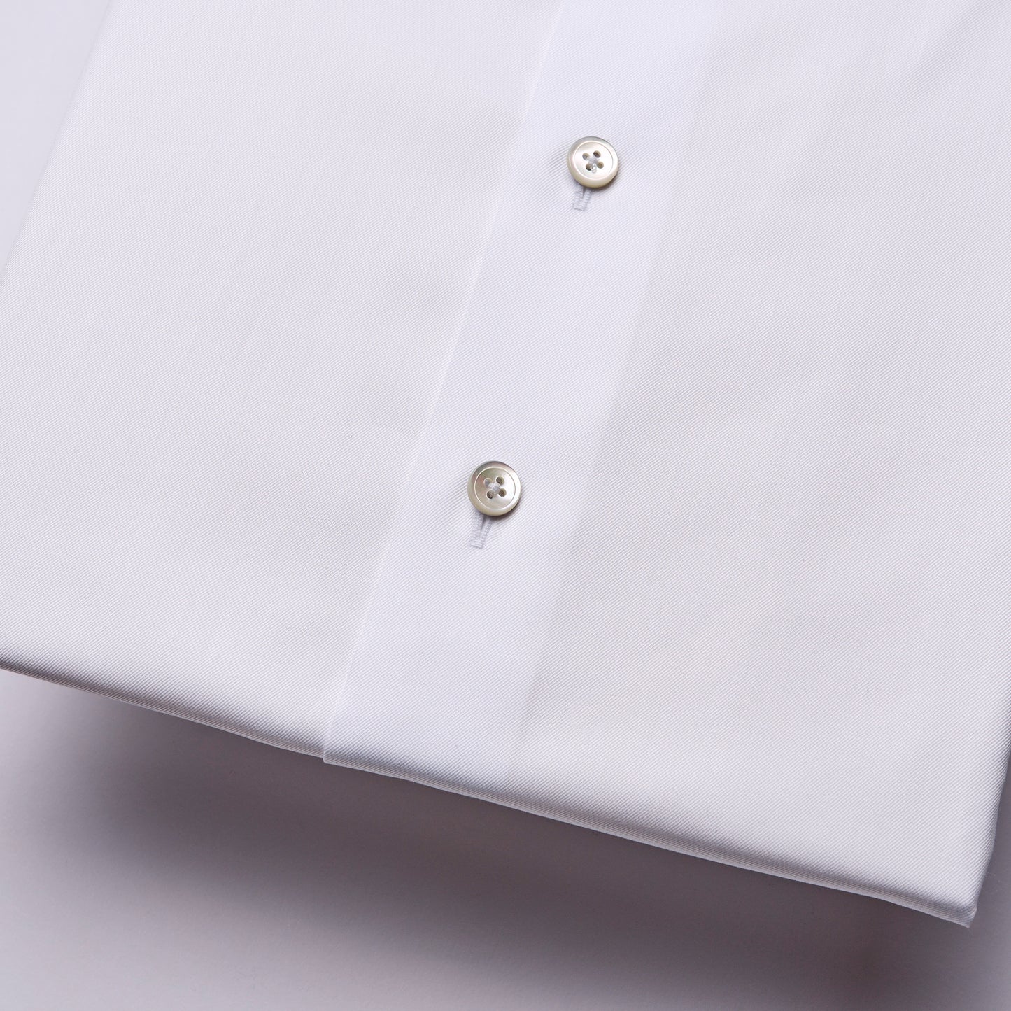 Shirt - twill - white - plain