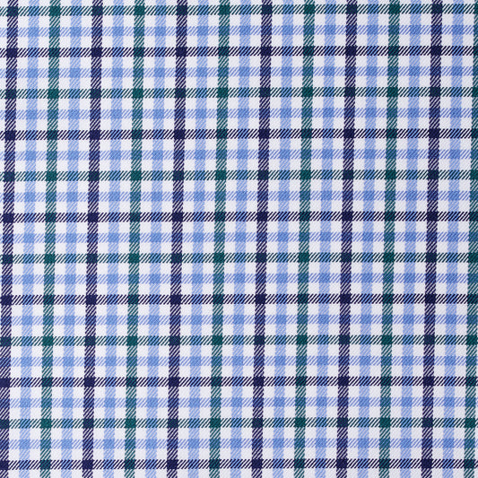 Shirt - twill - blue/green - checked