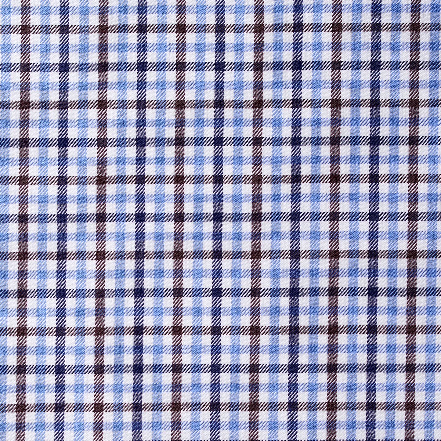 Hemd - Twill - blau/braun - kariert