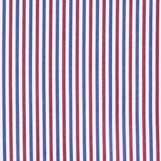 Shirt - Poplin - blue/red - striped