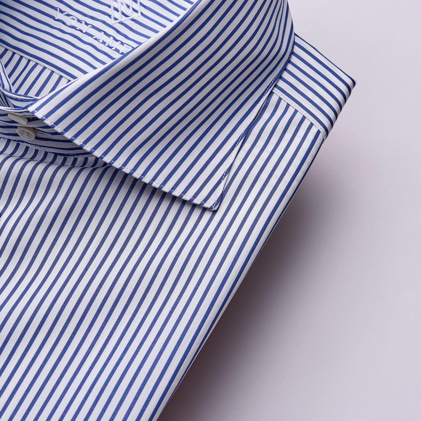 Shirt - Poplin - dark blue/white - striped