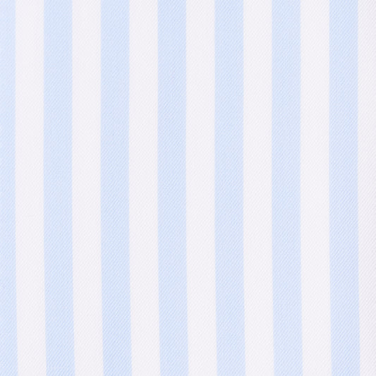 Shirt - twill - white/light blue - striped