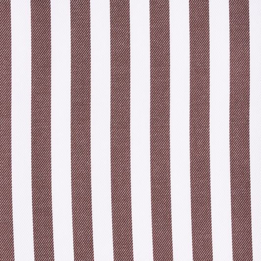 Shirt - twill - white/brown - striped