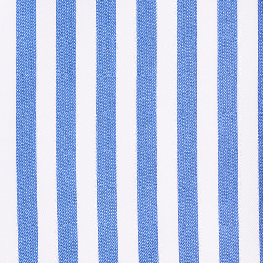 Shirt - twill - white/blue - striped