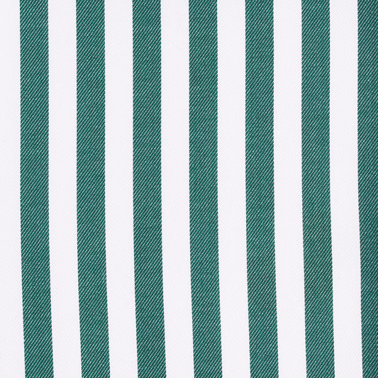 Shirt - twill - white/green - striped