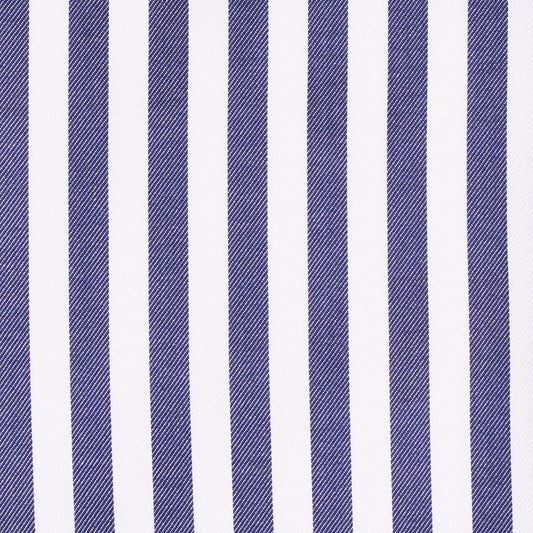 Shirt - twill - white/dark blue - striped