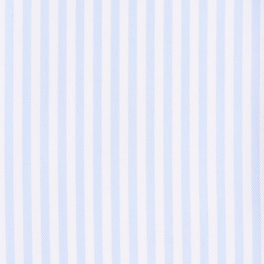 Shirt - twill - white/light blue - striped