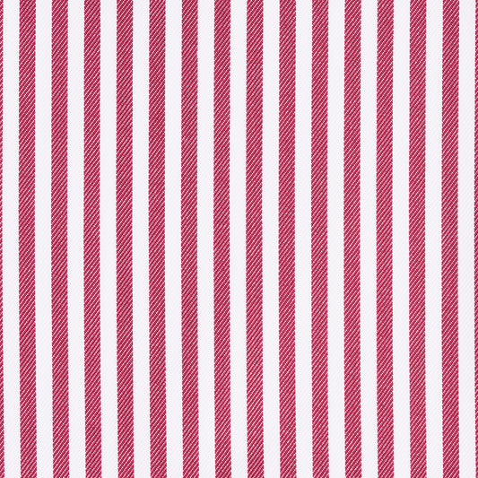 Shirt - twill - white/red - striped