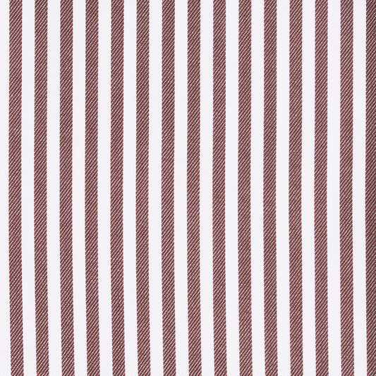 Shirt - twill - white/brown - striped