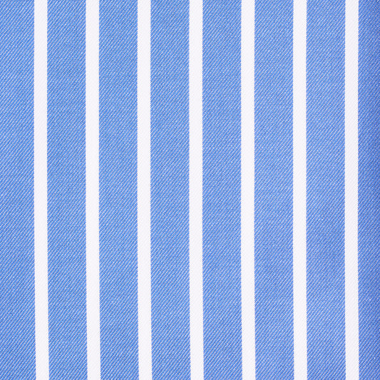 Shirt - twill - white/blue - striped