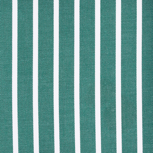 Shirt - twill - white/green - striped