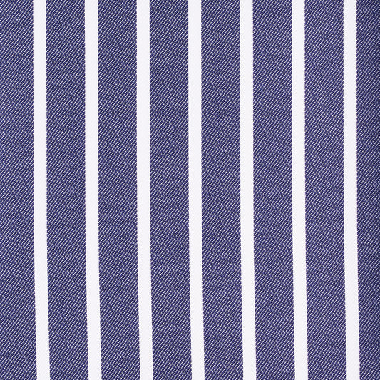 Shirt - twill - white/dark blue - striped