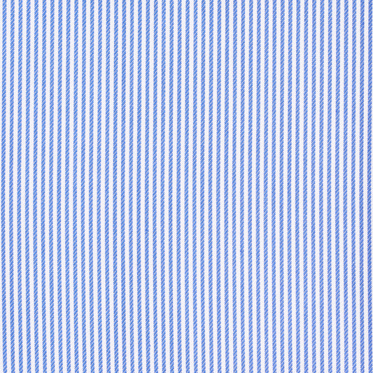 Shirt - twill - white/blue - striped