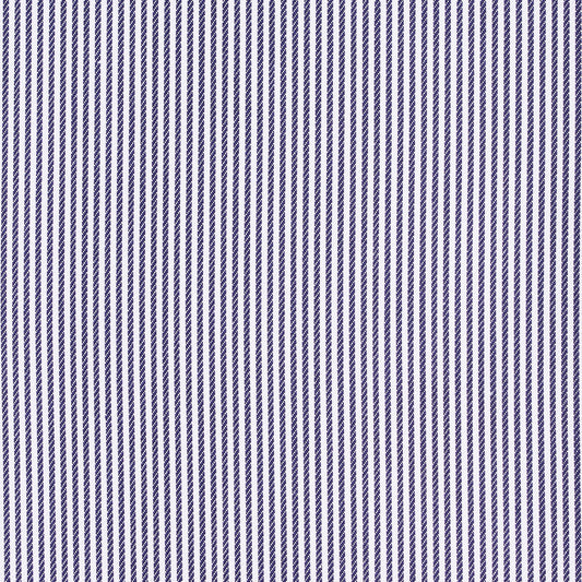 Shirt - twill - white/dark blue - striped