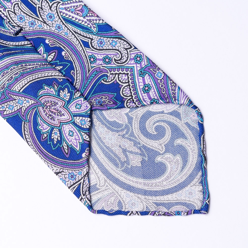 mit aus Blumenmuster Blaue Seide Krawatte